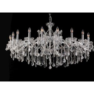 Lustre Clayre & Eef 5LL-CR63 - 18-lumière 64xØ 120 cm 18x E14-40w transparent
