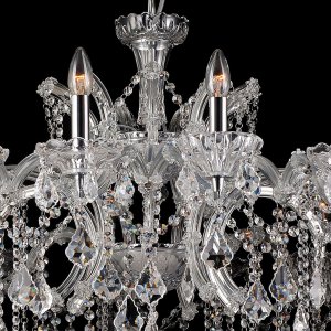 Lustre Clayre & Eef 5LL-CR63 - 18-lumière 64xØ 120 cm 18x E14-40w transparent