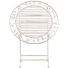 Table avec 2 chaises Clayre & Eef 5Y0385 - Ø 70x77 cm - 40x52x93 cm (2) distressed blanc