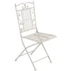 Table avec 2 chaises Clayre & Eef 5Y0385 - Ø 70x77 cm - 40x52x93 cm (2) distressed blanc
