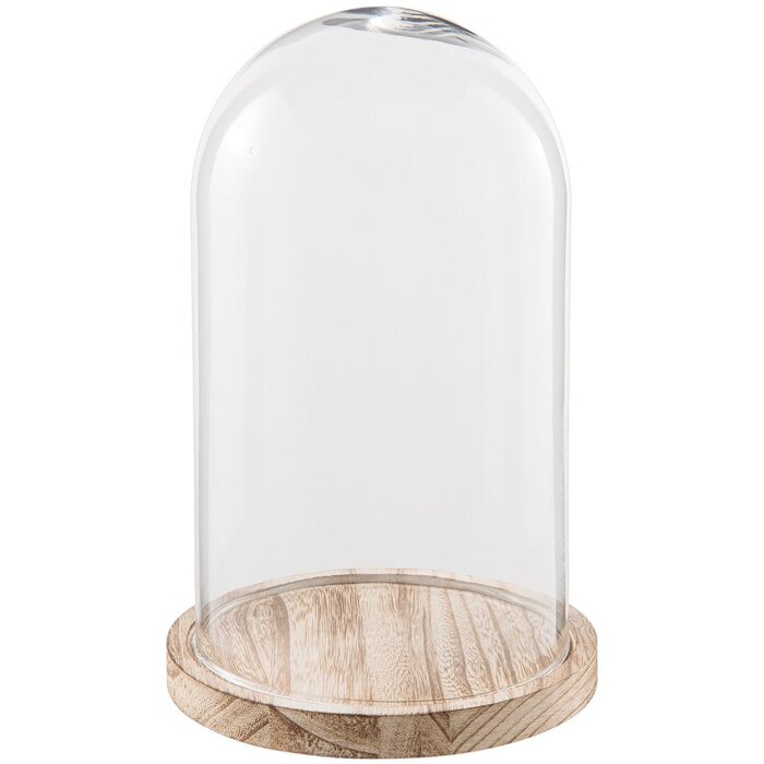 Cloche en verre Clayre & Eef 6GL2170 - Ø 18x28 cm transparent