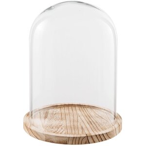 Cloche en verre Clayre & Eef 6GL2171 - Ø 23x29...