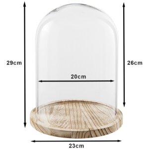 Cloche en verre Clayre & Eef 6GL2171 - Ø 23x29 cm transparent