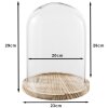 Cloche en verre Clayre & Eef 6GL2171 - Ø 23x29 cm transparent