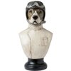 Buste chien Clayre & Eef 6PR1161 - 24x26x51 cm distressed blanc