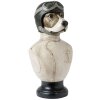 Buste chien Clayre & Eef 6PR1161 - 24x26x51 cm distressed blanc