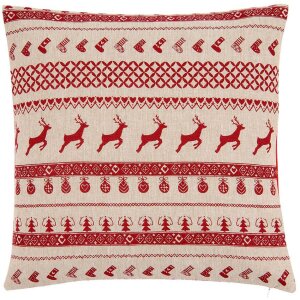 Housse de coussin Clayre & Eef NOC21 - 40x40 cm rouge