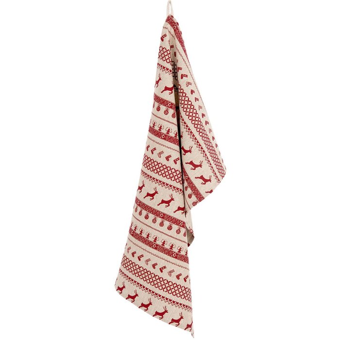 Torchon de cuisine Clayre & Eef NOC42C-1 - 50x85 cm rouge