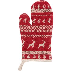 Gant de four Clayre & Eef NOC44-2 - 16x30 cm rouge
