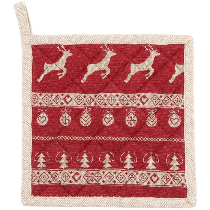 Maniques Clayre & Eef NOC45-2 - 20x20 cm rouge