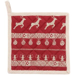 Maniques Clayre & Eef NOC45-2 - 20x20 cm rouge