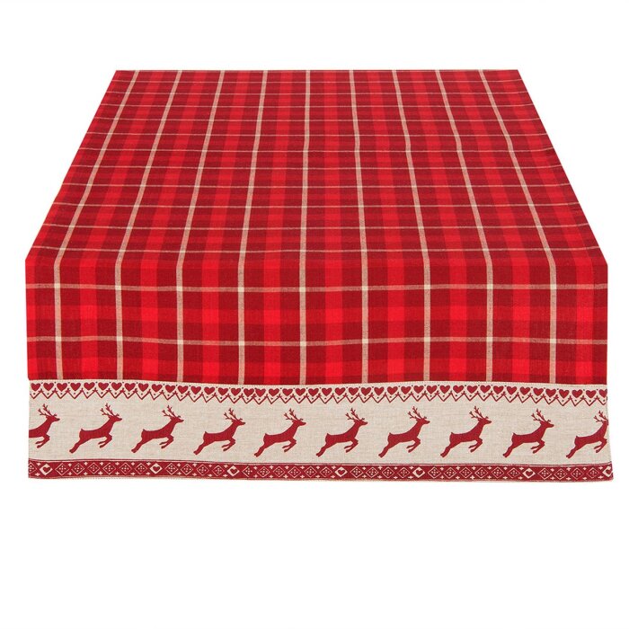 Chemin de table Clayre & Eef NOC64 - 50x140 cm rouge