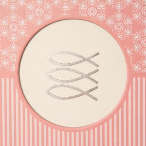 Livre photo avec spirale cachée Communion Mandala corail