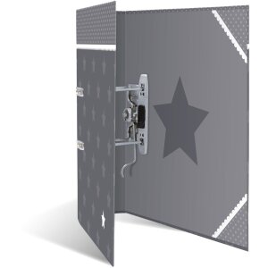 Herma classeur à motifs A4 Stars - Gris avec bordure