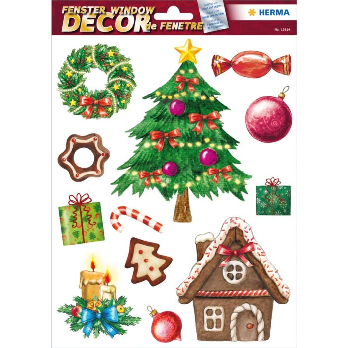 Herma DECOR Tableau de fenêtre Noël
