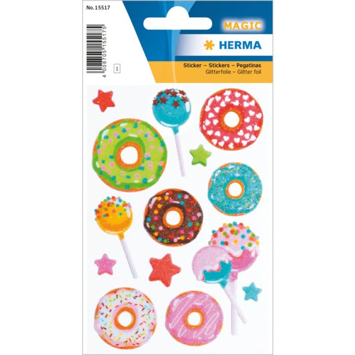 Herma MAGIC Sticker Sweeties avec paillettes brillantes