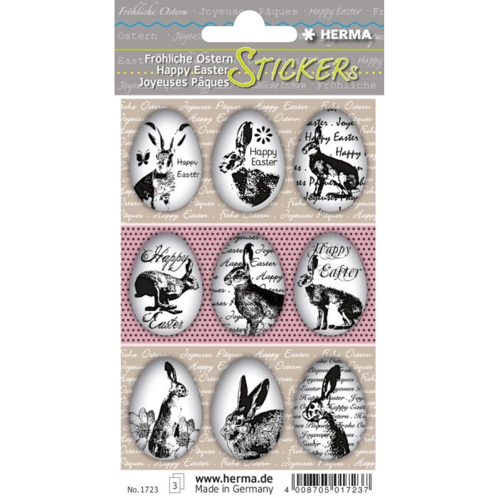 Herma DECOR Sticker lapin aux œufs Happy Easter