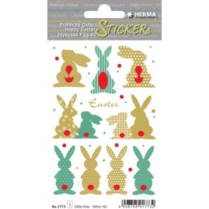 Herma MAGIC Sticker Happy Easter Lapin dor, film...