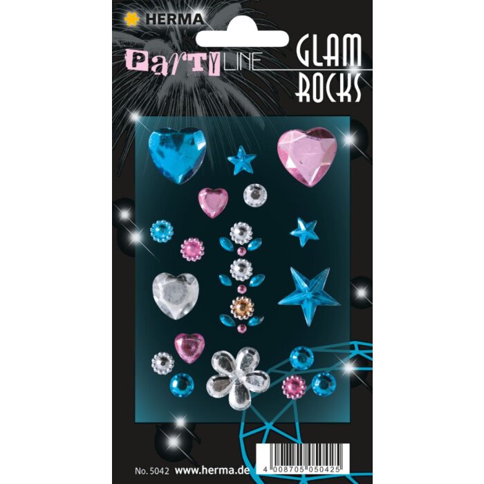 Herma FASHIONLine Glam Rocks Cœurs et étoiles