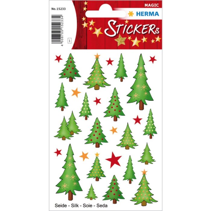 Herma MAGIC autocollants sapins, soie