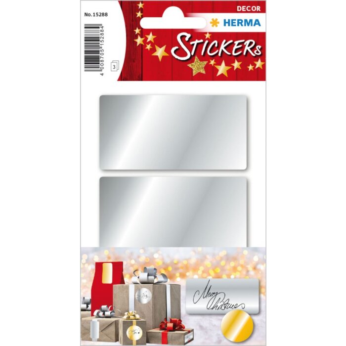 Étiquettes argent Herma DECOR 34 x 67 mm 9 pcs.