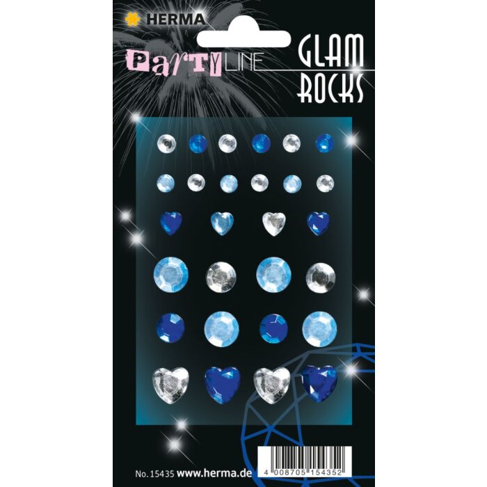 Herma FASHIONLine Glam Rocks Diamonds Bleu foncé & Bleu clair