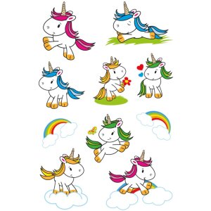 Herma DECOR Autocollant Bébé Licorne, mica