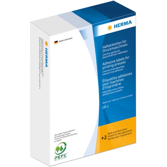 Herma étiquettes adhésives pour machines à imprimer DP1, 12 x 30 mm, blanc, adhésif permanent