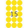 Étiquettes multi-usages jaunes Ø 32 mm rond papier mat 480 pcs.