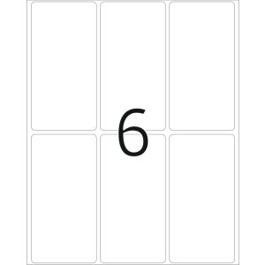 Étiquettes multi-usages blanches 34x67 mm papier mat 192 pcs.