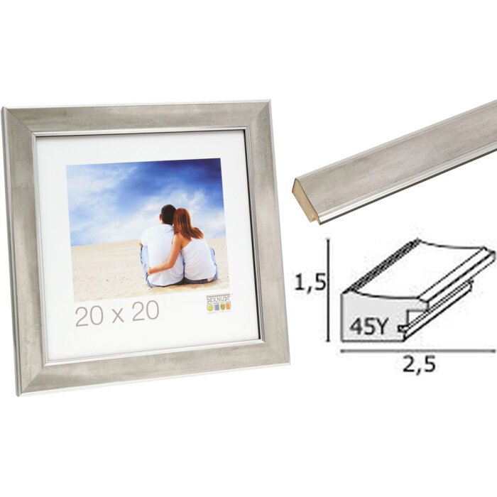 Cadre photo argent bois S45YD1