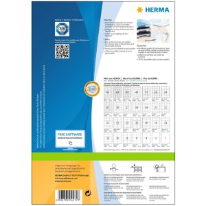 Étiquettes Premium A4, blanches 48,3x25,4 mm papier mat 4400 pcs.