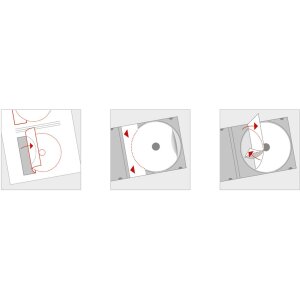 Étiquettes de CD A4 blanches Ø 116 mm papier mat opaque 200 pièces