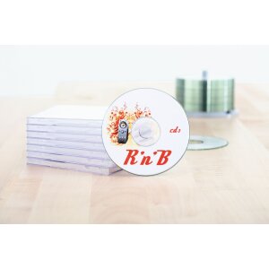Étiquettes de CD A4 blanches Ø 116 mm papier mat opaque 200 pièces