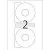 Étiquettes de CD A4 blanches Ø 116 mm papier mat opaque 200 pièces