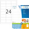 Étiquettes Premium A4, blanches 64,6x33,8 mm papier mat 4800 pcs.