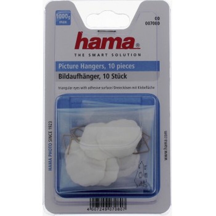 Hama Accroche-photos, oeillets triangulaires avec surface adhésive, 10 pièces
