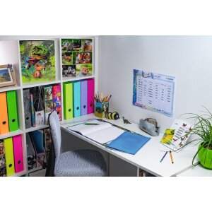 Protège-cahier PP A4 transparent-bleu