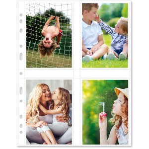 Pochettes transparentes pour photos 100 x 150 mm de haut, blanches 250 pochettes