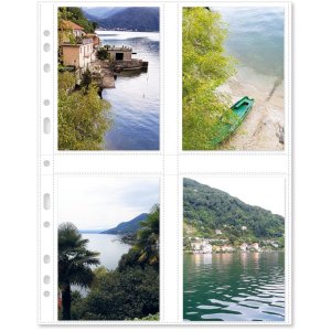 Pochettes transparentes pour photos 100 x 150 mm de haut, blanches 250 pochettes