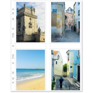Pochettes transparentes pour photos 100 x 150 mm de haut, blanches 250 pochettes