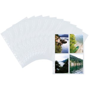 Pochettes transparentes pour photos 100 x 150 mm de haut, blanches 250 pochettes
