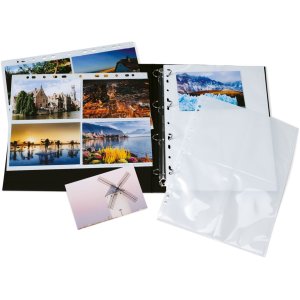 Pochettes transparentes pour photos 100 x 150 mm de haut, blanches 250 pochettes