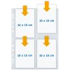 Pochettes transparentes pour photos 100 x 150 mm de haut, blanches 250 pochettes