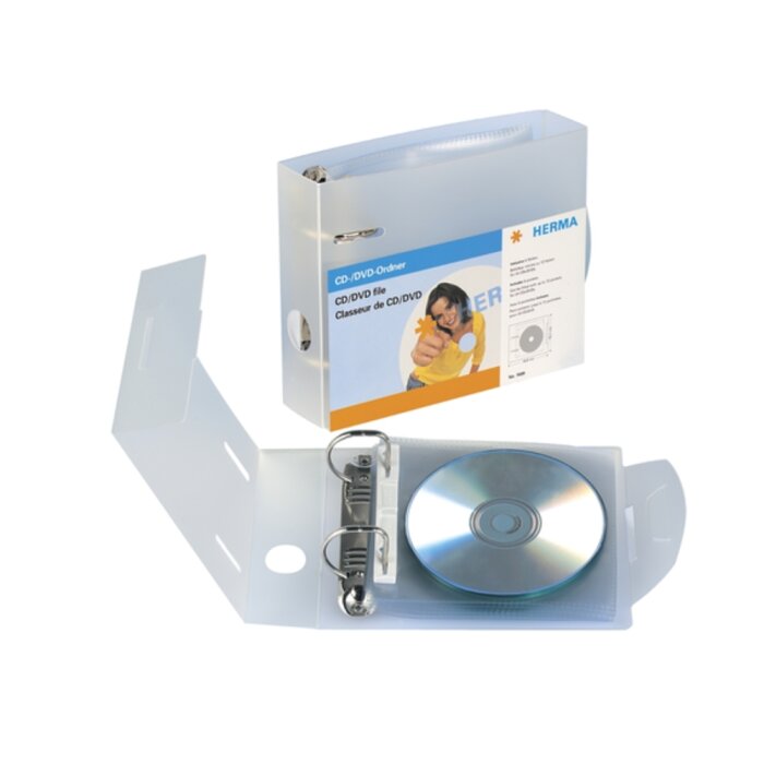 Classeur CD-DVD, 180 x 151 mm, 5 pochettes incluses