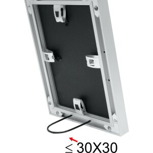 S021D1 Cadre en aluminium de couleur argentée 30x45 cm