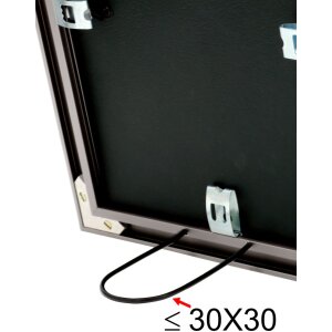 S021D7 Cadre en aluminium de couleur grise 40x60 cm