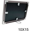 S021D7 Cadre de galerie en aluminium de couleur grise pour 2 photos 13x18 cm