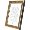 S40JB2 Cadre en bois doré avec des nuances de vert et de rouge foncé 30x40 cm