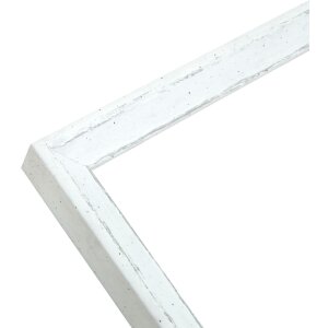 S46DF1 Cadre photo en blanc avec bord argenté 10x15 cm